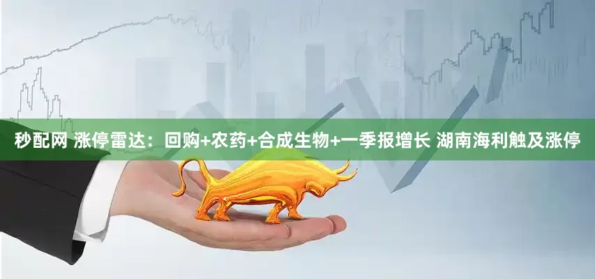 秒配网 涨停雷达：回购+农药+合成生物+一季报增长 湖南海利触及涨停